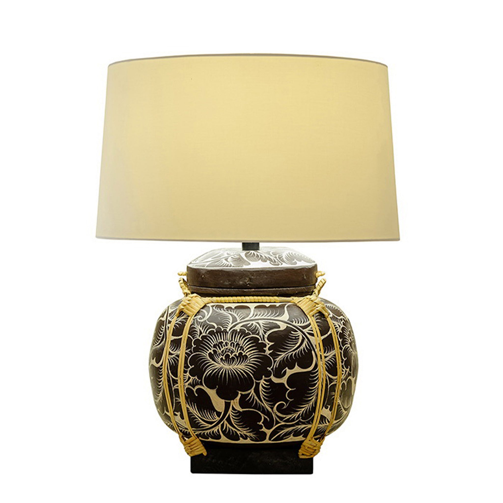 Abajur / Luminária de Mesa O'Thentique Modelo Cesto de Flores